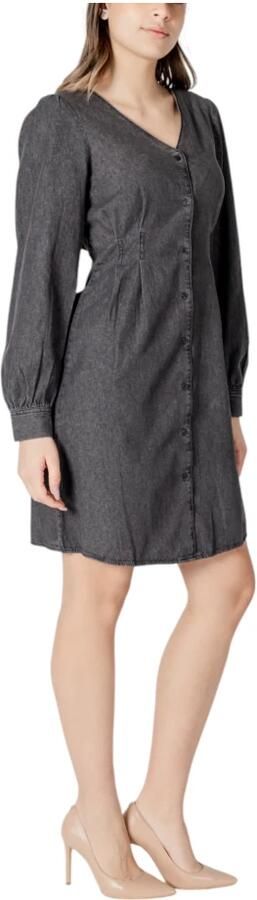 Ichi Korte Katoenen Damesjurk Collectie Gray Dames - Foto 4