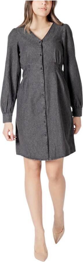 Ichi Korte Katoenen Damesjurk Collectie Gray Dames - Foto 1