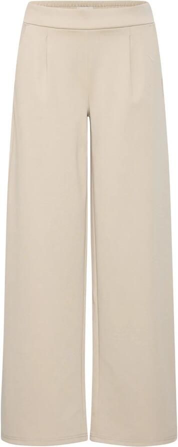 Ichi Lange Wijde Straight-Leg Broek Doeskin Beige Dames - Foto 4