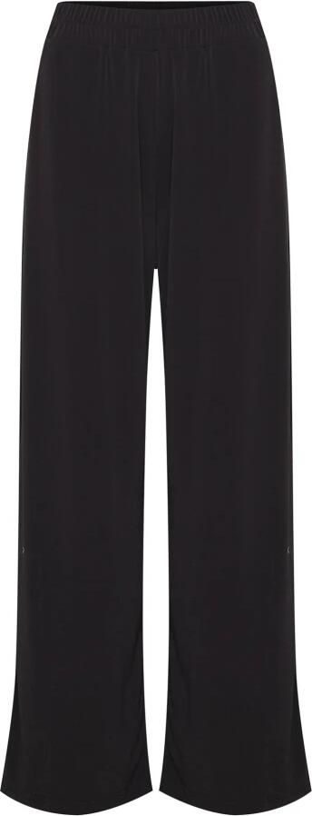 Ichi Losvallende Zwarte Elastische Taillebroek Black Dames