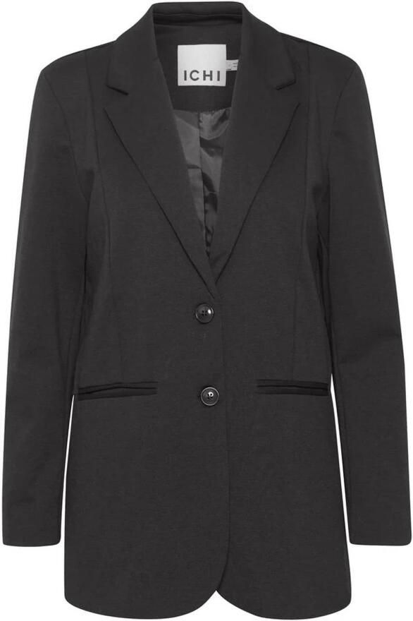 Ichi Stijlvolle Oversize Blazer met V-Hals en Knopen Black Dames - Foto 5