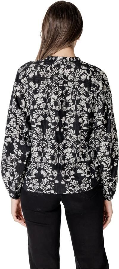 Ichi Print Button-Up Blouse Lente Zomer Stijl Black Dames - Foto 3