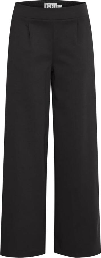 ICHI high waist wide leg pantalon IHKATE SUS LONG WIDE van polyester zwart - Foto 8