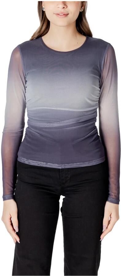 Ichi Stijlvolle Grijze Gebreide Trui met Ronde Hals Gray Dames - Foto 3