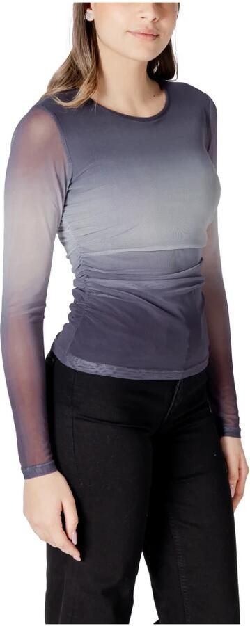 Ichi Stijlvolle Grijze Gebreide Trui met Ronde Hals Gray Dames - Foto 2