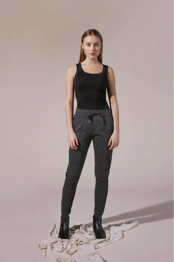 Ichi Grijze Sigarettenbroek Relaxte Pasvorm Gray Dames - Foto 4