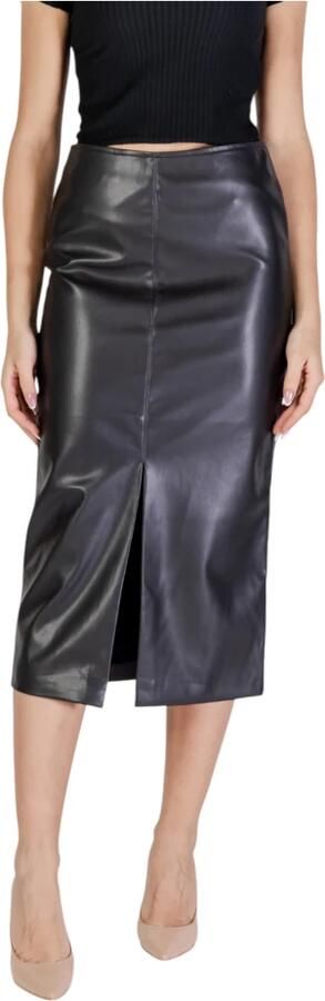 Ichi Stijlvolle Polyester Rok Tijdloze Aantrekkingskracht Black Dames - Foto 4