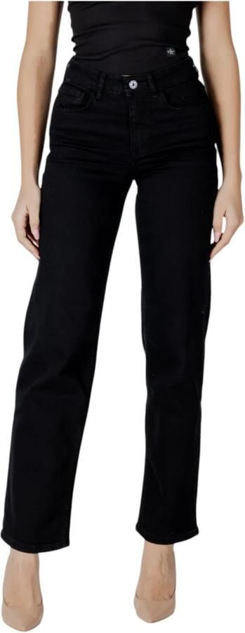 Ichi Wijde jeans voor vrouwen Lente Zomer collectie Black Dames