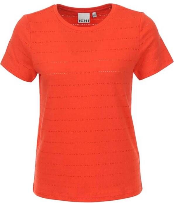 Ichi Trendy Poppy Red T-shirt voor modebewuste vrouwen Red Dames