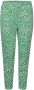 ICHI cropped straight fit pantalon IHKATE met all over print groen - Thumbnail 2