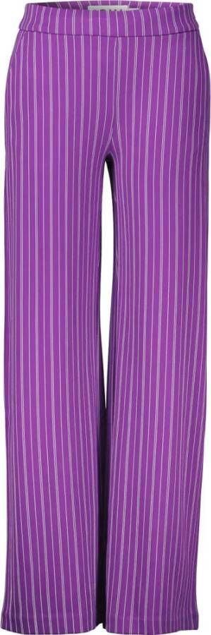 Ichi Wide Trousers Purple Dames