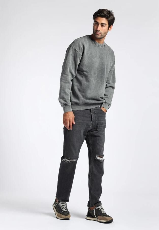 Icon Denim Straight Jeans Gray Heren - Foto 2