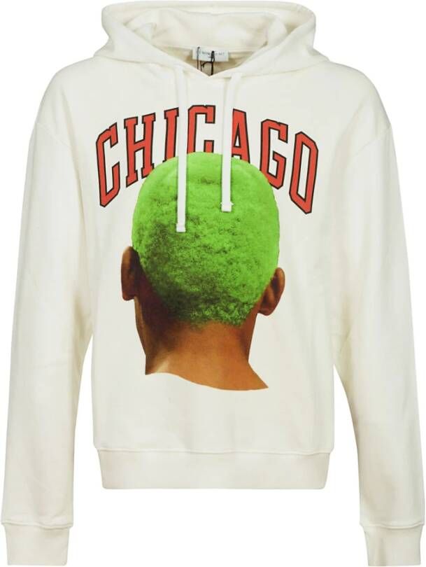 IH NOM UH NIT Hoodie met Chicago Wit Heren