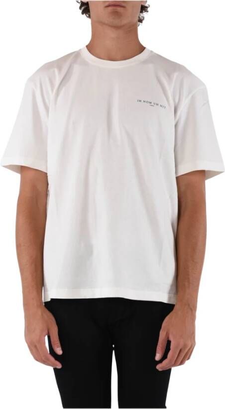 IH NOM UH NIT Logo Print T-shirt White Heren