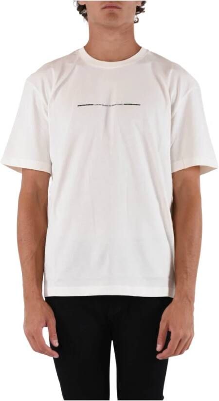 IH NOM UH NIT Luxe Label T-shirt met Voorprint en Achterlogo Wit Heren