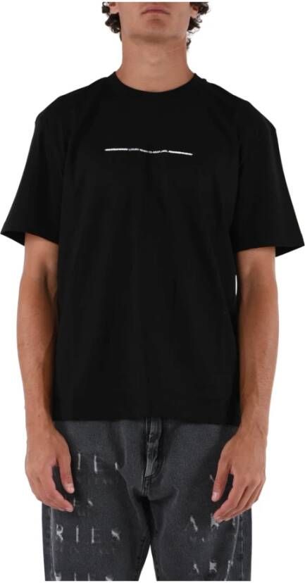 IH NOM UH NIT Luxe Label T-shirt met Voorprint en Achterlogo Zwart Heren