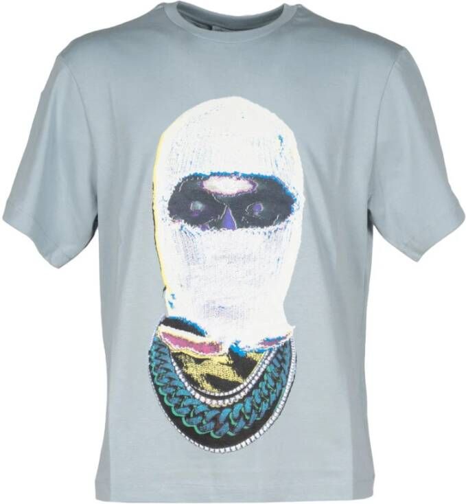 IH NOM UH NIT T-shirt masker 21 logo Blauw Heren