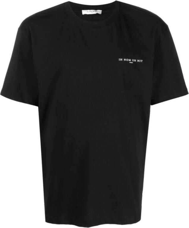 IH NOM UH NIT Zwart Logo Voorkant T-Shirt Zwart Heren