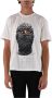 IH NOM UH NIT Zwarte Masker T-shirt met Voor- en Achterprint White Heren - Thumbnail 1