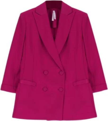 Imperial Magenta Dubbelrij Blazer Roze Dames