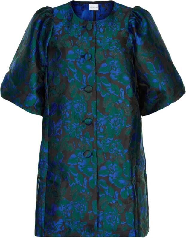 IN Front Groene Bloemenjas Blazer Green Dames