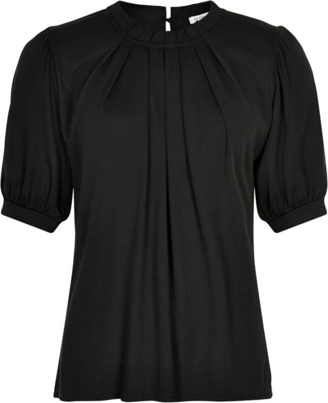 IN Front Blouse Zwart Dames