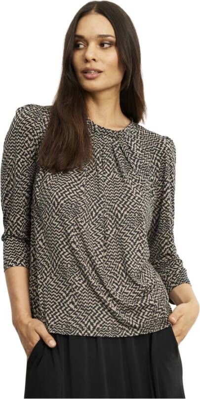 IN Front Blouses Zwart Dames