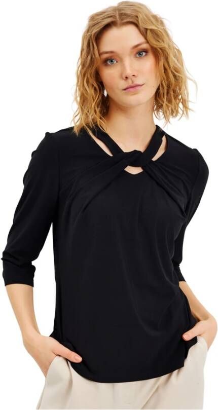 IN Front Blouses Zwart Dames