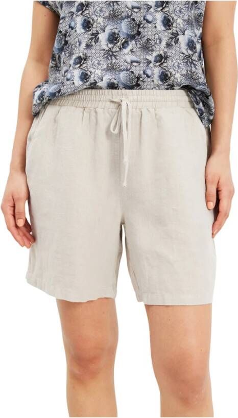 IN Front Casual Shorts Beige Dames