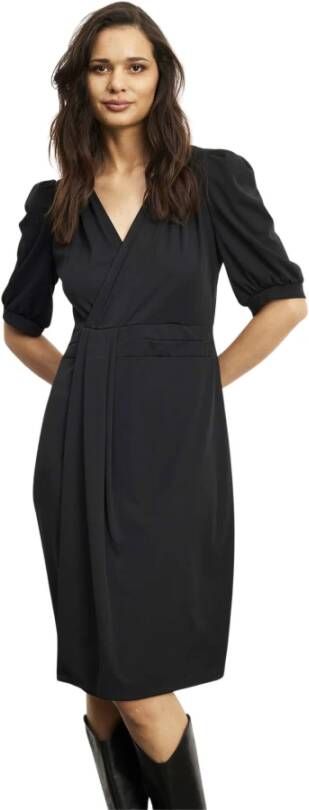 IN Front Feminine Lenny Jurk met 1 2 Mouwen Black Dames