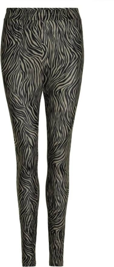 IN Front Mesh Leggings Zwart Stijlvol Print Black Dames