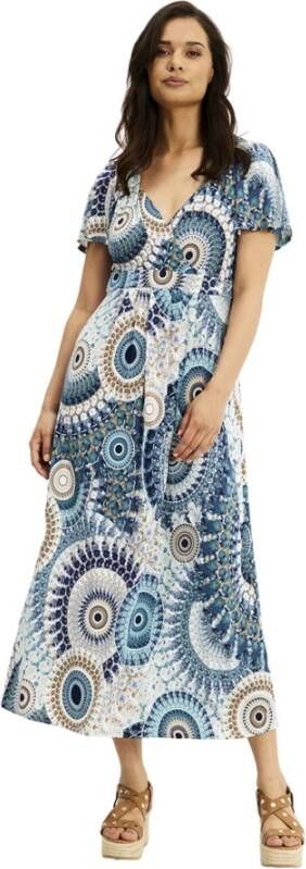 IN Front Midi Dresses Blauw Dames