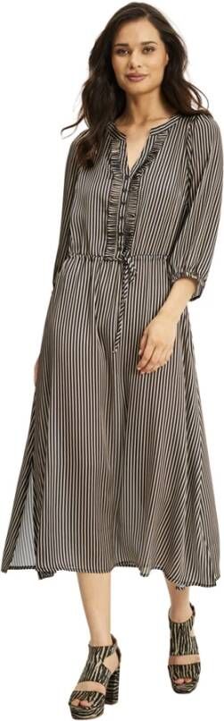 IN Front Midi Dresses Zwart Dames