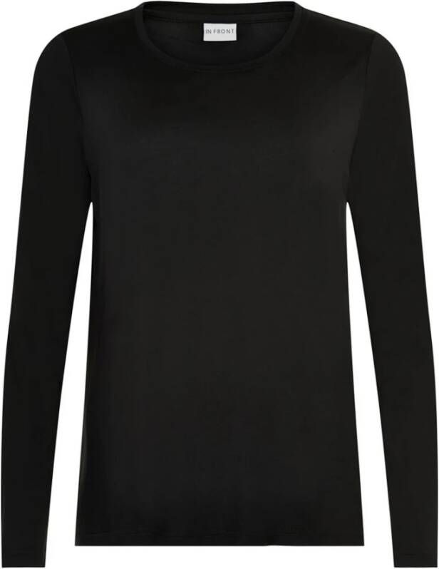 IN Front Nina lange mouw T-shirt 14556 Zwart Dames