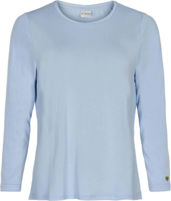 IN Front Nina T-shirt 3 4 mouw 14920 Blauw Dames
