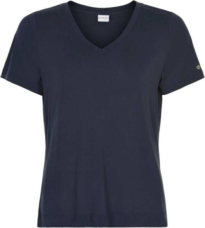 IN Front Nina T-shirt V-hals 14919 Blauw Dames