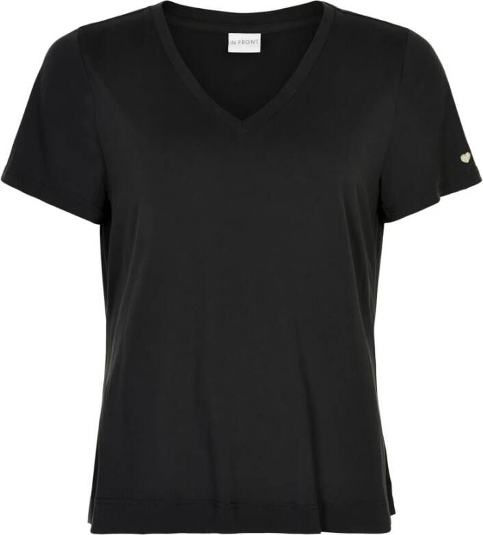 IN Front Nina T-shirt V-hals 14919 Zwart Dames