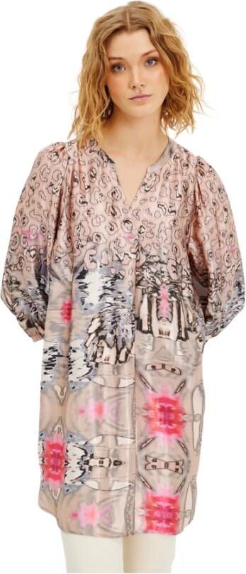 IN Front Short Dresses Roze Dames