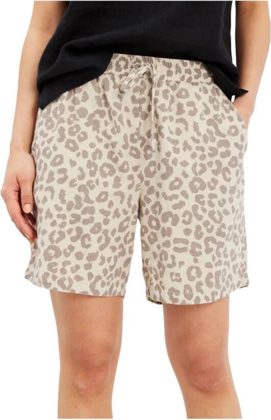 IN Front Short Shorts Beige Dames