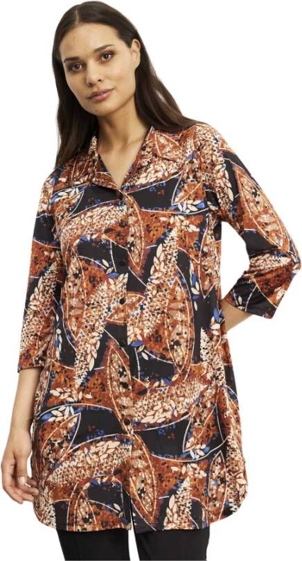 IN Front Stijlvolle Eliza Tunic met Slimme Print Bruin Dames