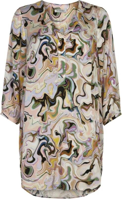 IN Front Tunics Bruin Dames