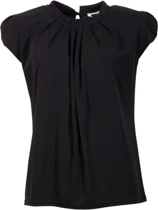 IN Front Mooie Top met Ruchedetails Black Dames