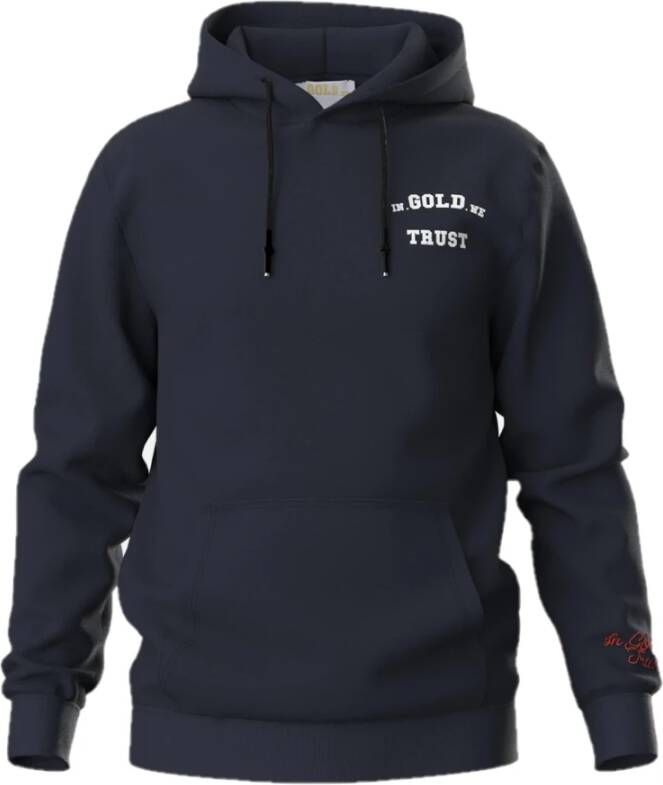 In Gold We Trust De beruchte hoodie Blauw Heren