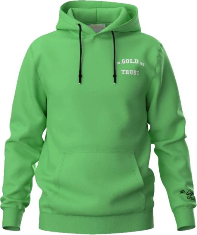 In Gold We Trust De beruchte hoodie Groen Heren