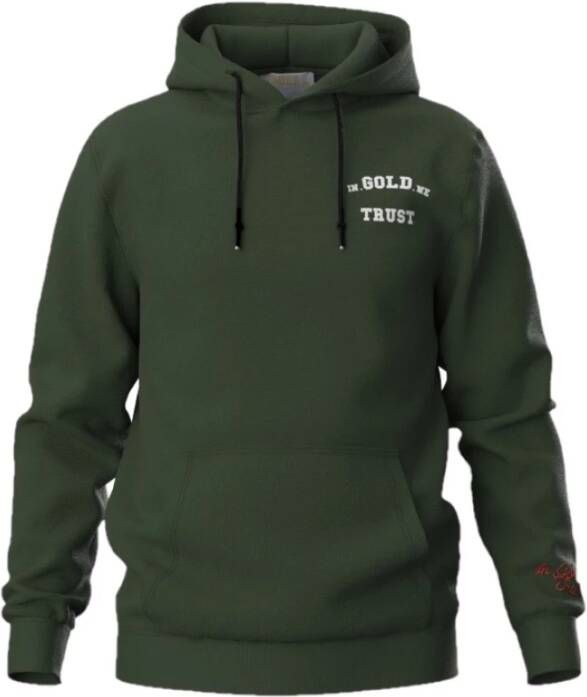 In Gold We Trust De beruchte hoodie Groen Heren