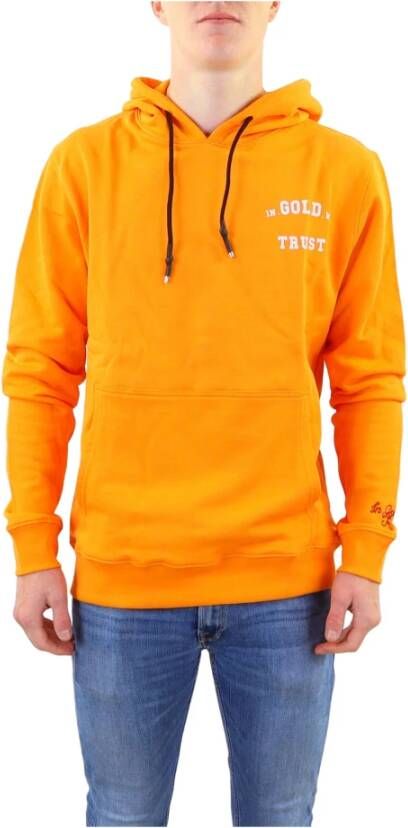In Gold We Trust Urban Stijl Heren Hoodie Orange Heren