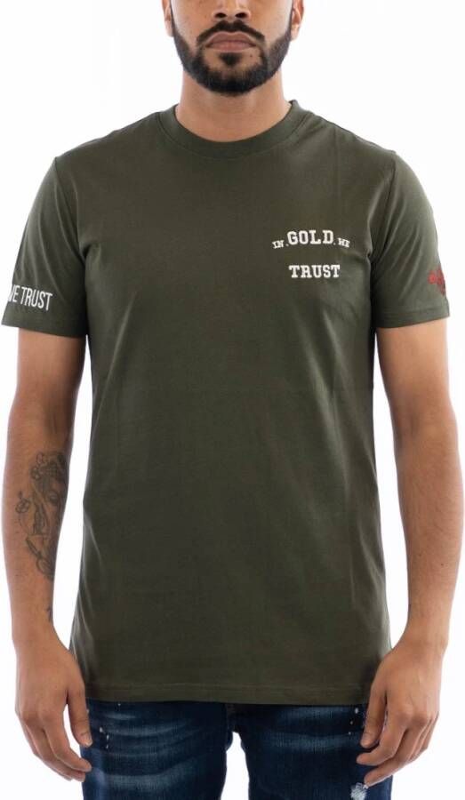 In Gold We Trust Het pusha t-shirt Groen Heren