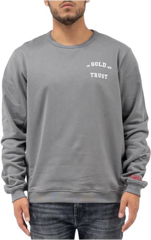 In Gold We Trust Het slanke licht sweatshirt Grijs Heren