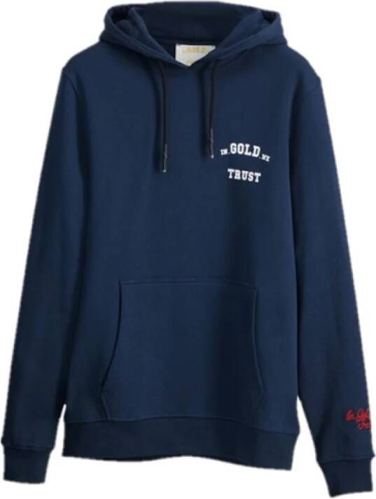 In Gold We Trust Hoodies Blauw Heren