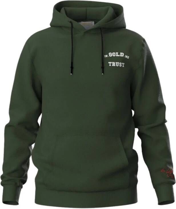 In Gold We Trust Hoodies Groen Heren